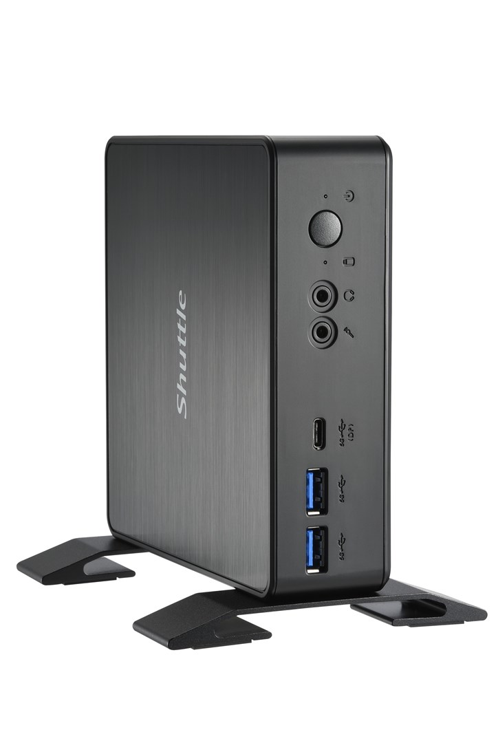 Shuttle XPC Nano PC NC40U, Intel Celeron 7305U, 1x HDMI, 1x DP,1xUSB-C/DP, 6x USB3.2, 1x 2.5" bay, 2x M.2, 1x LAN, RAID, 24/7 permanent operation, incl. VESA & Stand