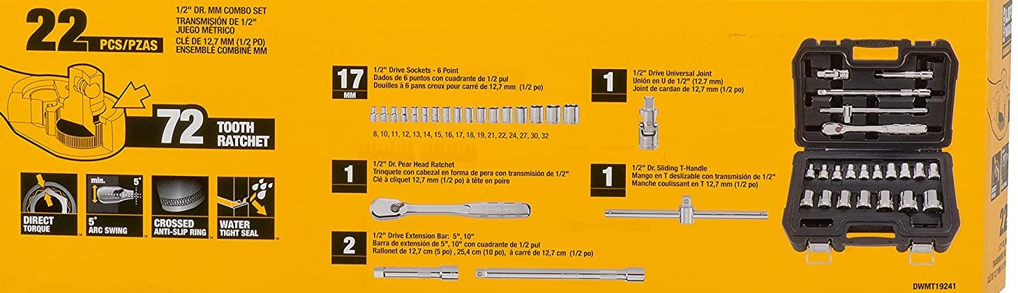 22 pcs. 1/2  socket ...