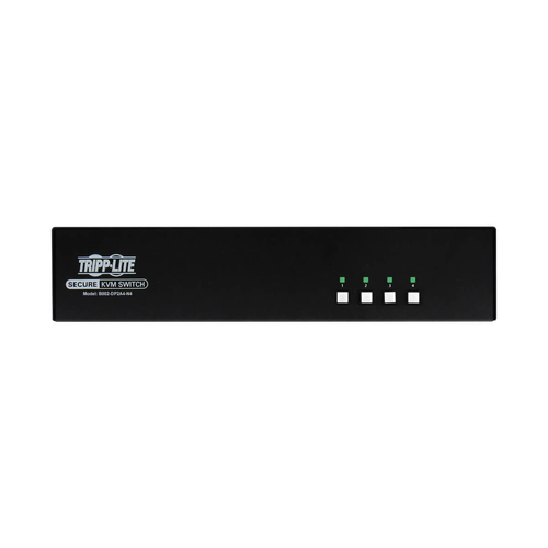 Tripp Lite B002-DP2A4-N4 Secure KVM Switch, 4-Port, Dual Head, DisplayPort to DisplayPort, 4K, NIAP PP4.0, Audio, TAA