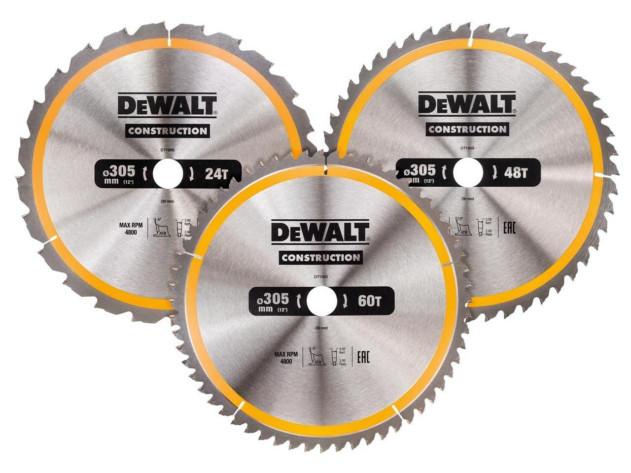 DEWALT Kreissaegeblatt-Set 3-tlg. Stat