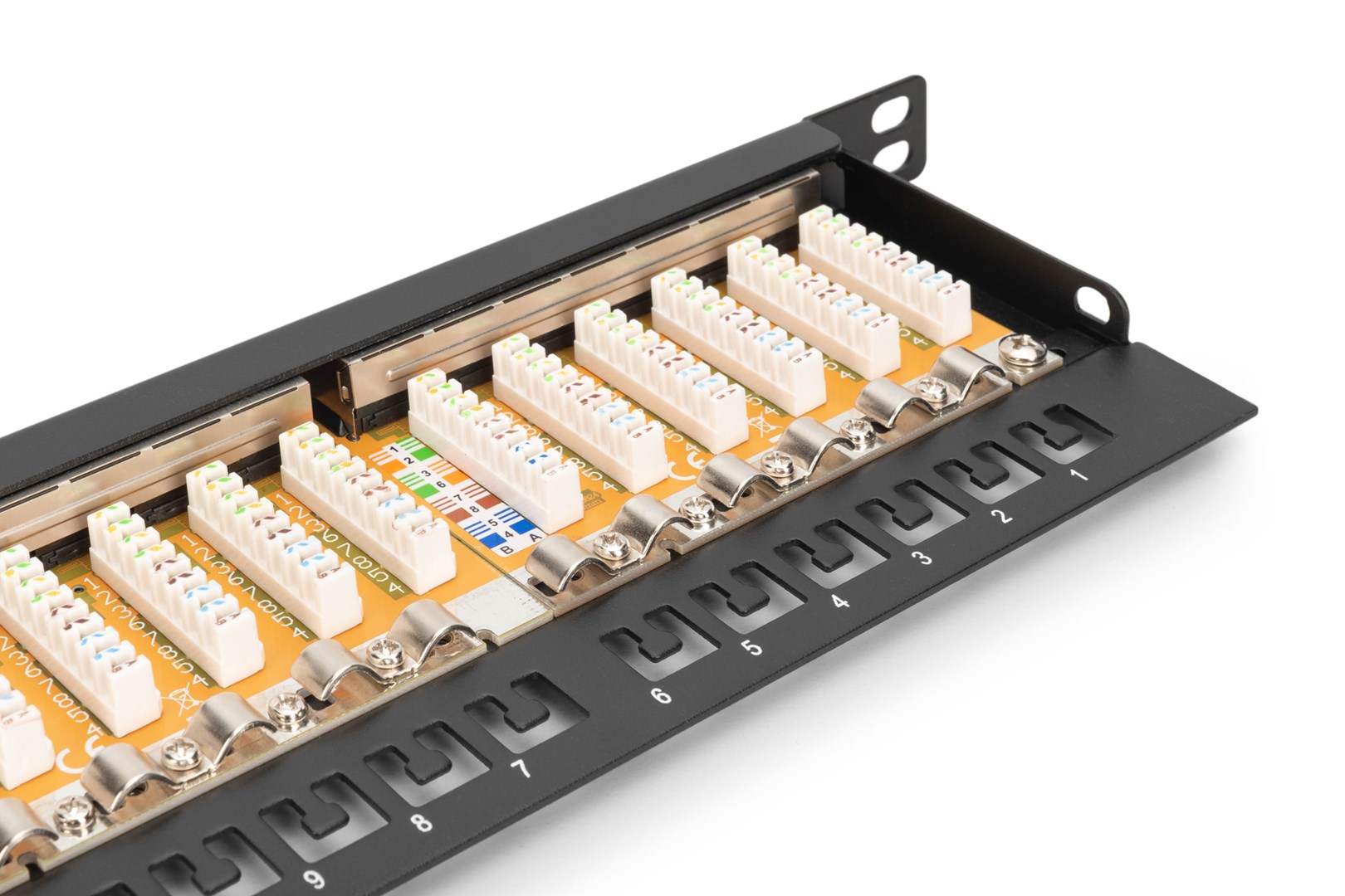 Digitus CAT 6, Class E High Density Patch Panel, shielded, black