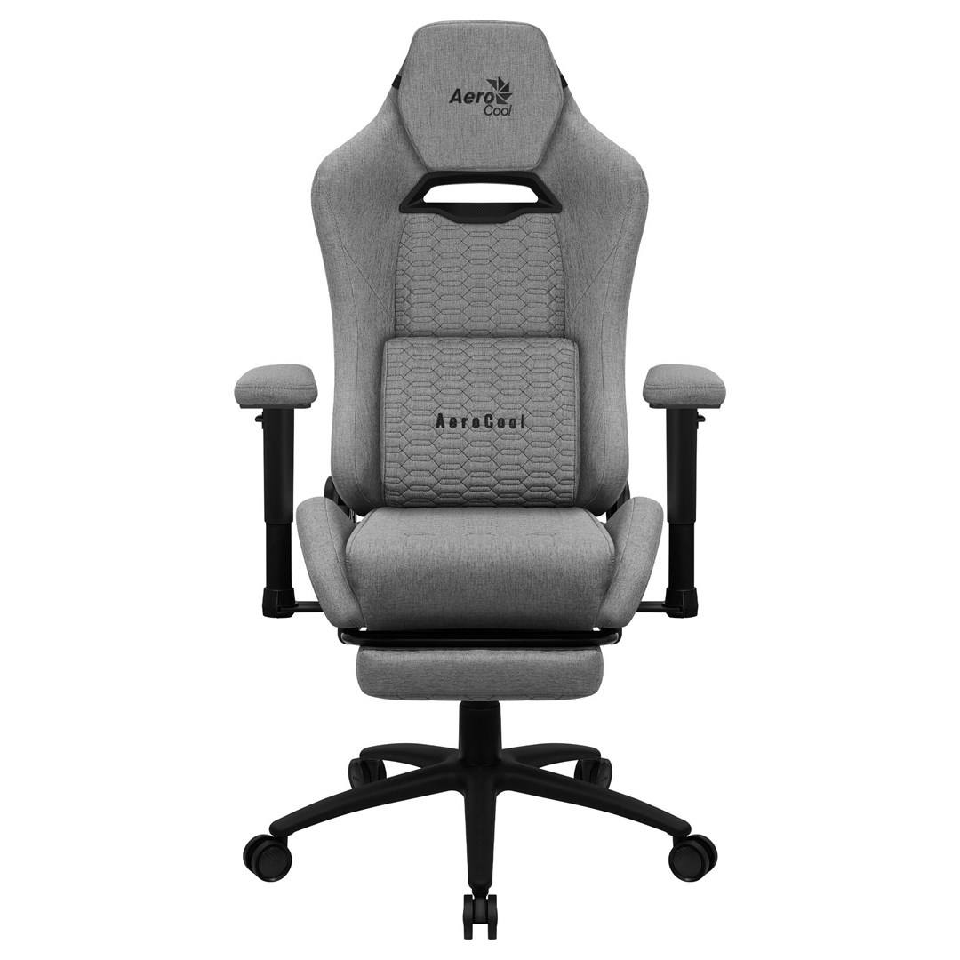 Aerocool ROYALASHGR Premium Ergonomic Gaming Chair Legrest Aeroweave Technology Grey
