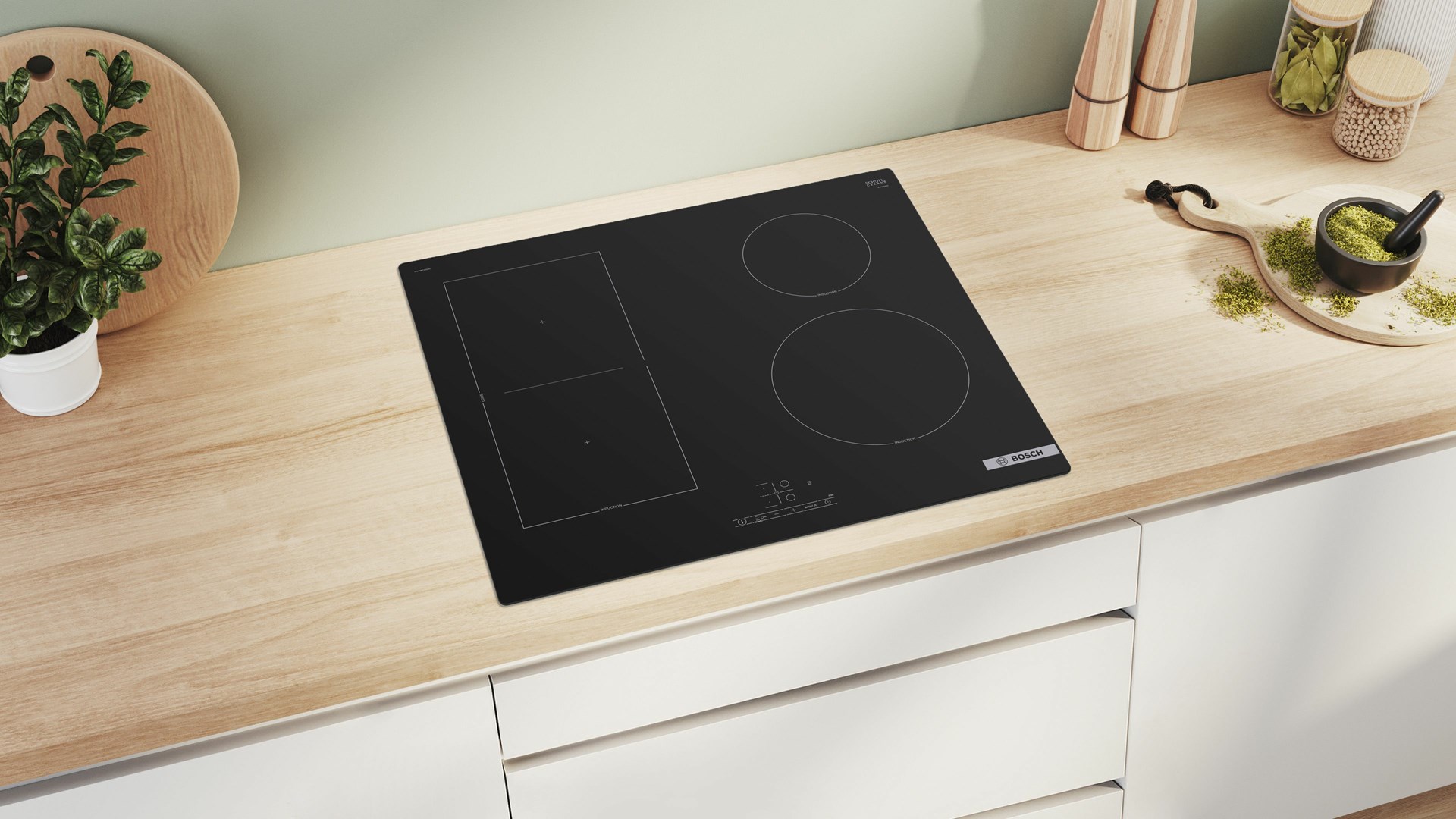Bosch Serie 4 PVS61RBB5E hob Black Built-in 60 cm Zone induction hob 4 zone(s)
