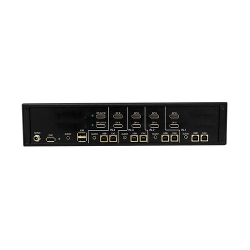 Tripp Lite B002-DP2AC4-N4 Secure KVM Switch, 4-Port, Dual Head, DisplayPort to DisplayPort, 4K, NIAP PP4.0, Audio, CAC, TAA