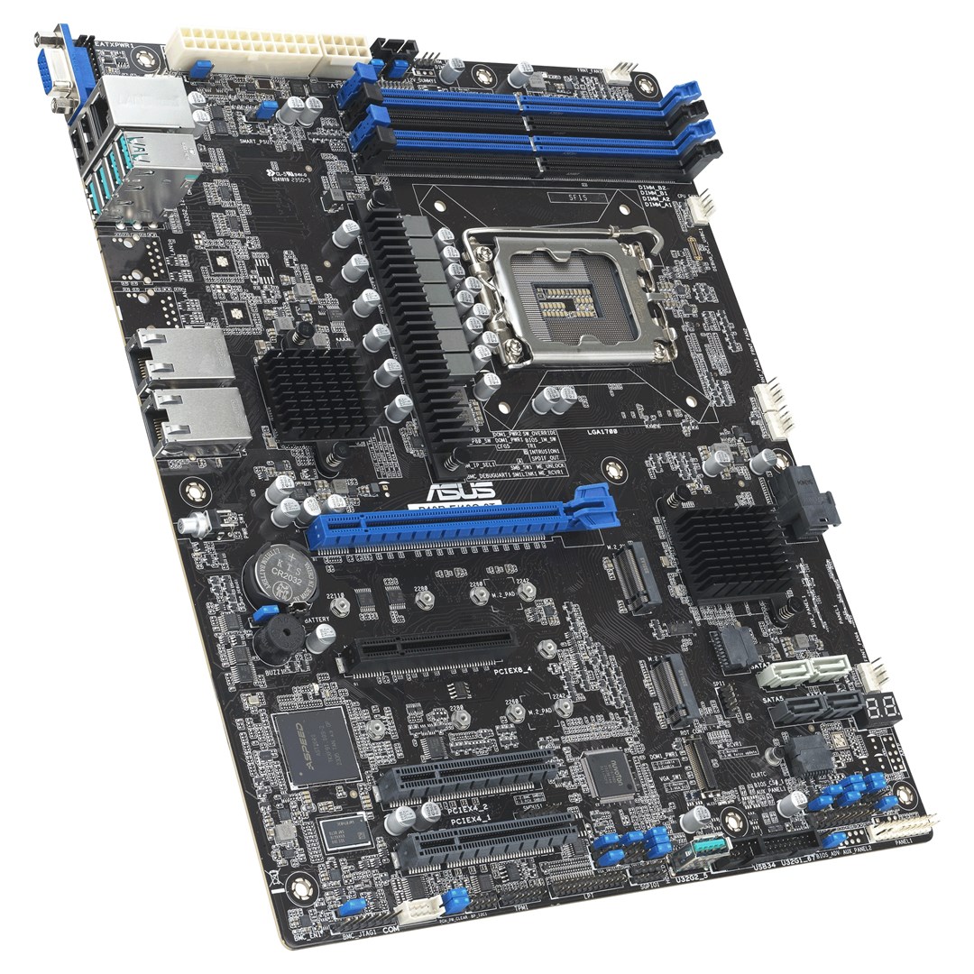 Płyta główna Asus P13R-E/10G-2T 1x LGA1700 Intel Xeon E-24XX C266 (4xDIMM, 8x SATA, 2xM.2, 2x10GbE, ASMB11-iKVM, ATX)