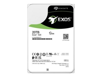 Seagate Enterprise Exos X20 internal hard drive 20 TB 7200 RPM 3.5" Serial ATA III