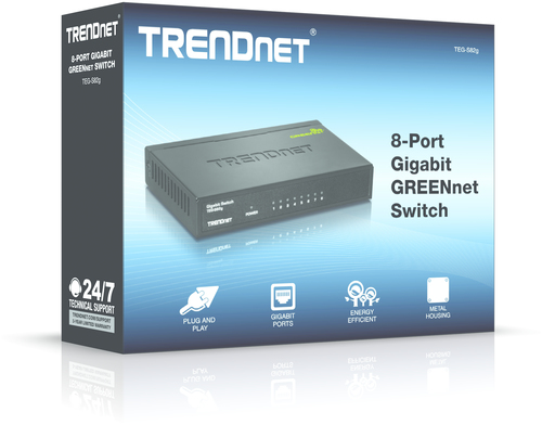 Trendnet GREENnet Unmanaged Gigabit Ethernet (10/100/1000) Black