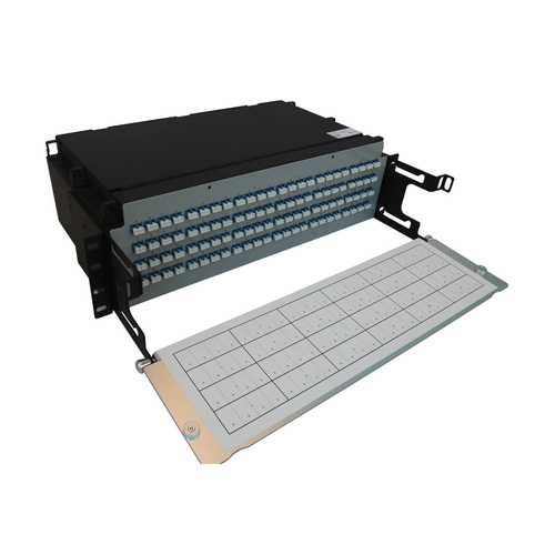 Tripp Lite Preloaded Fiber Patch Panel, 3U - 24x (12F MTP/MPO-APC to 4x LC Duplex F/F) 8F Trunk Cables, OS2 Singlemode, 10 m (32.8 ft.)