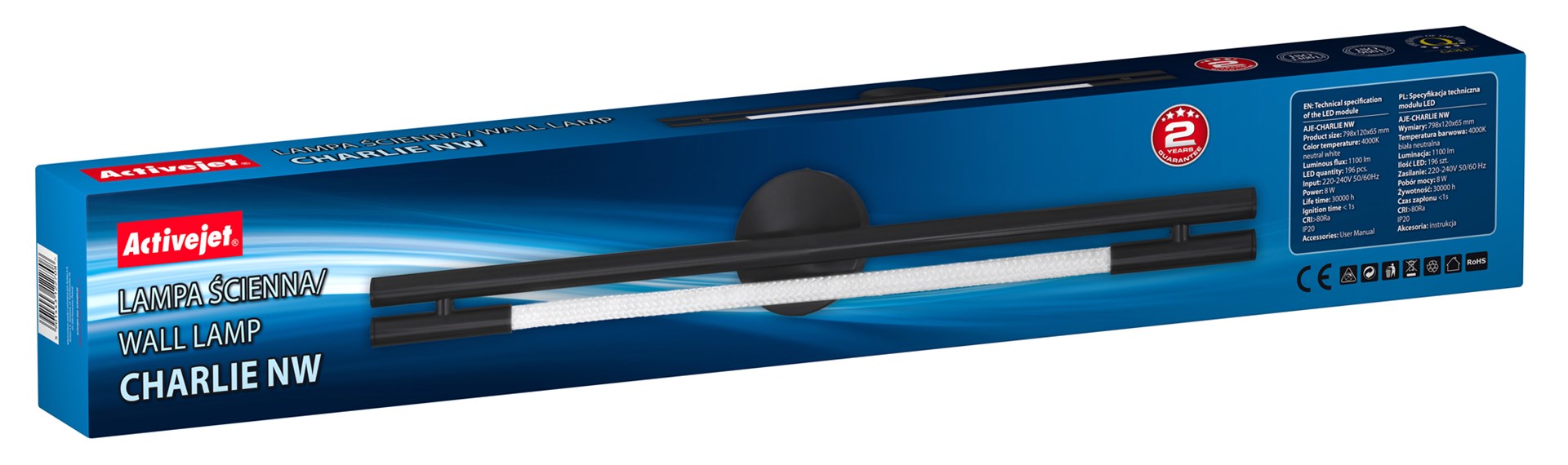 Activejet LED wall lamp AJE-CHARLIE NW