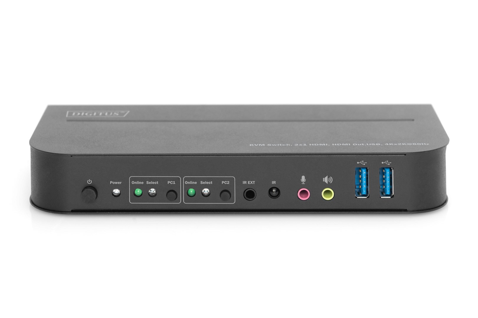 Digitus KVM Switch, 2x1 HDMI, HDMI Out,USB, 4Kx2K@60Hz