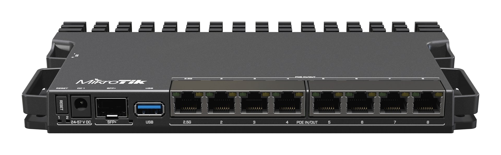 Mikrotik RB5009UPR+S+IN wired router 2.5 Gigabit Ethernet, Gigabit Ethernet Black