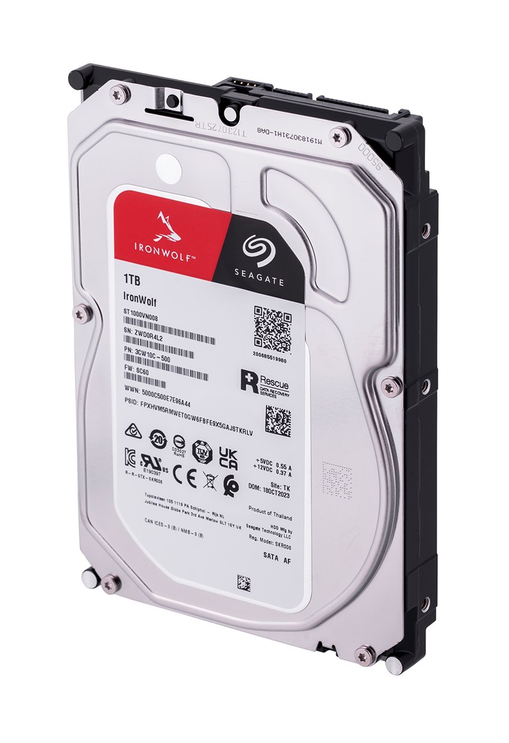 Seagate IronWolf ST1000VN008 internal hard drive 1 TB 5400 RPM 256 MB 3.5" Serial ATA III