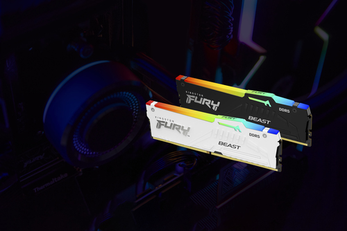 Kingston Technology FURY Beast 64GB 6000MT/s DDR5 CL30 DIMM (Kit of 2) White RGB EXPO
