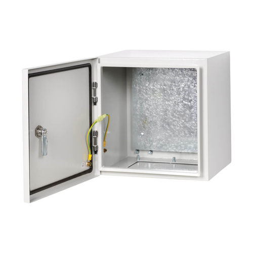 Tripp Lite SRIN4121210 SmartRack Outdoor Industrial Enclosure with Lock - NEMA 4, Surface Mount, Metal Construction, 12 x 12 x 10 in., Gray