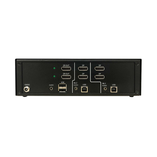 Tripp Lite B002-DP2A2-N4 Secure KVM Switch, 2-Port, Dual Head, DisplayPort to DisplayPort, 4K, NIAP PP4.0, Audio, TAA