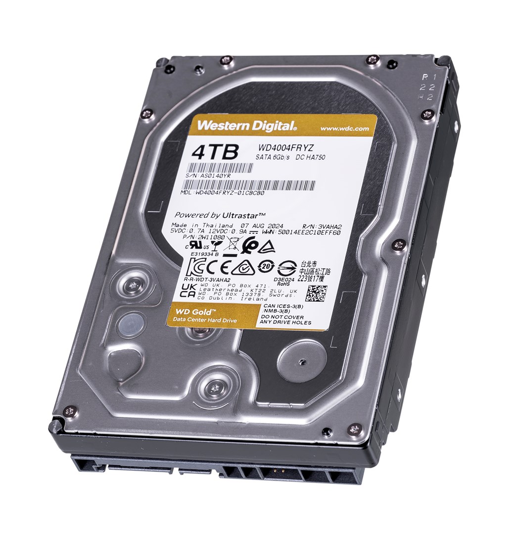 Western Digital Gold WD4004FRYZ internal hard drive 4 TB 7200 RPM 128 MB 3.5" Serial ATA III