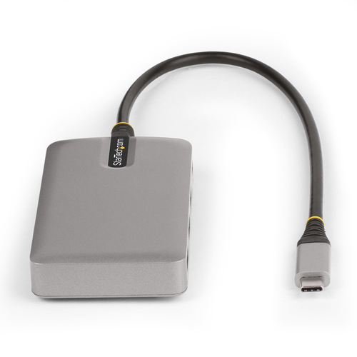 StarTech.com 4-Port USB-C Hub with USB-C DP Alt Mode Video Output 4K 60Hz - 3x USB-A, 1x USB Type-C, 100W Power Delivery Pass-Through, USB 3.2 10Gbps, 1ft/30cm Cable, Portable USB Hub