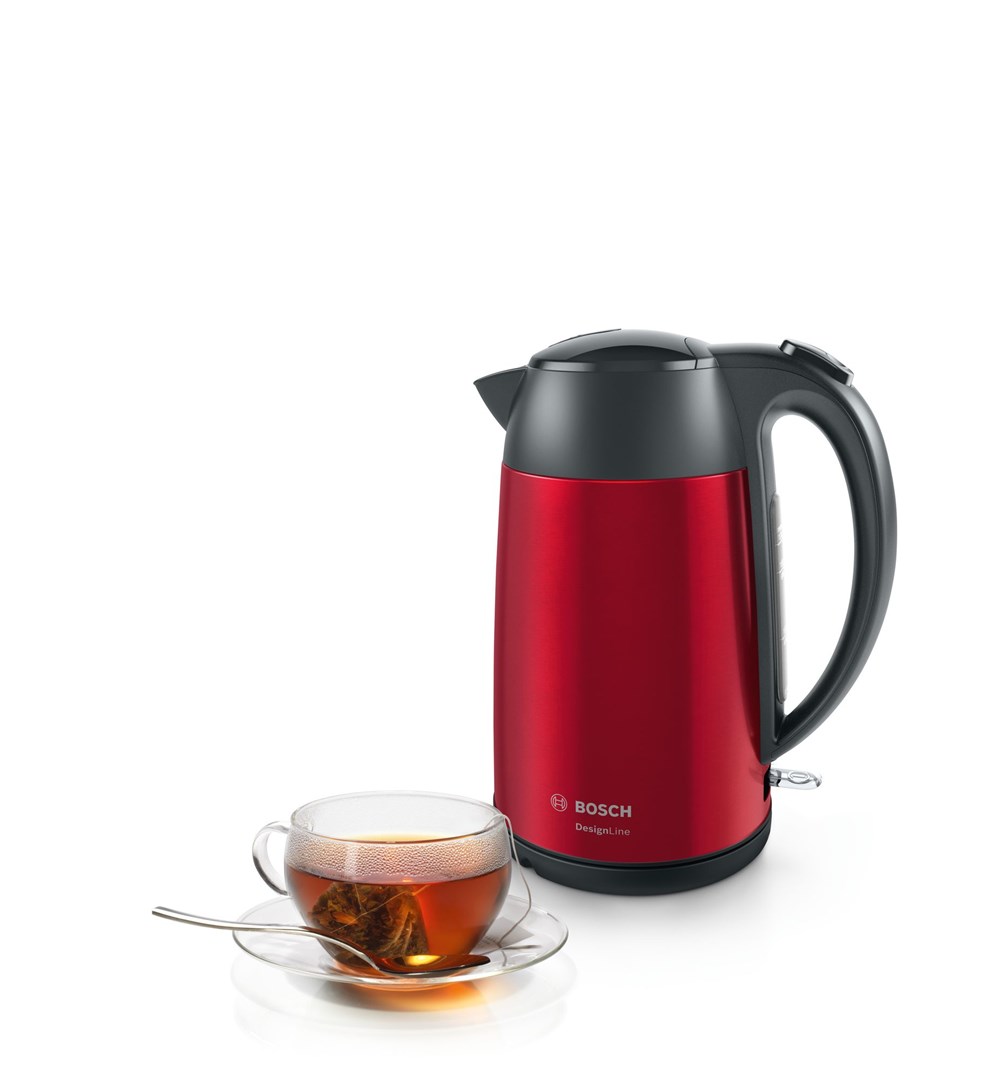 Bosch TWK3P424 electric kettle 1.7 L 2400 W Grey Red .