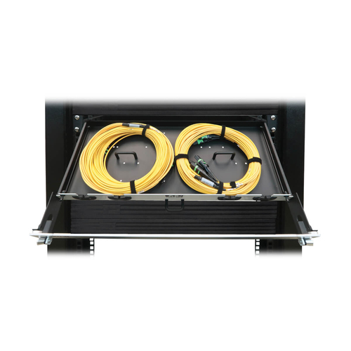Tripp Lite Preloaded Fiber Panel, 1U - 2x (3x8F MTP/MPO-APC F/F) 24F Trunk Cables, OS2 Singlemode, 20 m (65.6 ft.)