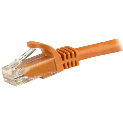StarTech.com 7.5m CAT6 Ethernet Cable - Orange CAT 6 Gigabit Ethernet Wire -650MHz 100W PoE RJ45 UTP Network/Patch Cord Snagless w/Strain Relief Fluke Tested/Wiring is UL Certified/TIA