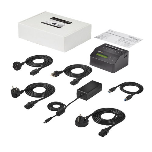 StarTech.com Single Bay Hard Drive Eraser, Standalone HDD/SSD Sanitizer, 4Kn, USB 3.0 to SATA III (6 Gbps), 9 Erase Modes, LCD Display, Secure Erase Hard Disk Sanitizer Dock, DB-9 Printer Port, TAA Compliant