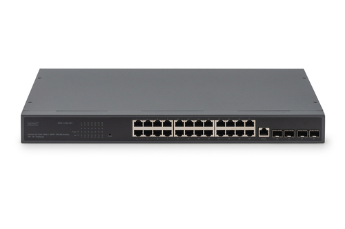 Digitus 24 Port 10/100/1000 + 4SFP+ UPLINK Switch, 19", L2+ Features