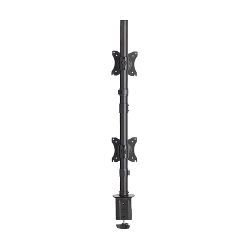 Tripp Lite DDR1527SDC Dual Vertical Flat-Screen Desk Stand/Clamp Mount, 15 in. to 27 in. Flat-Screen Displays