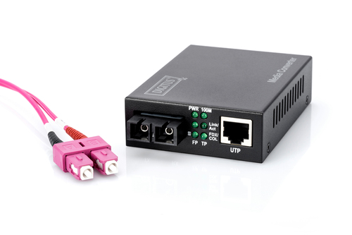Digitus Fast Ethernet Media Converter, RJ45 / SC