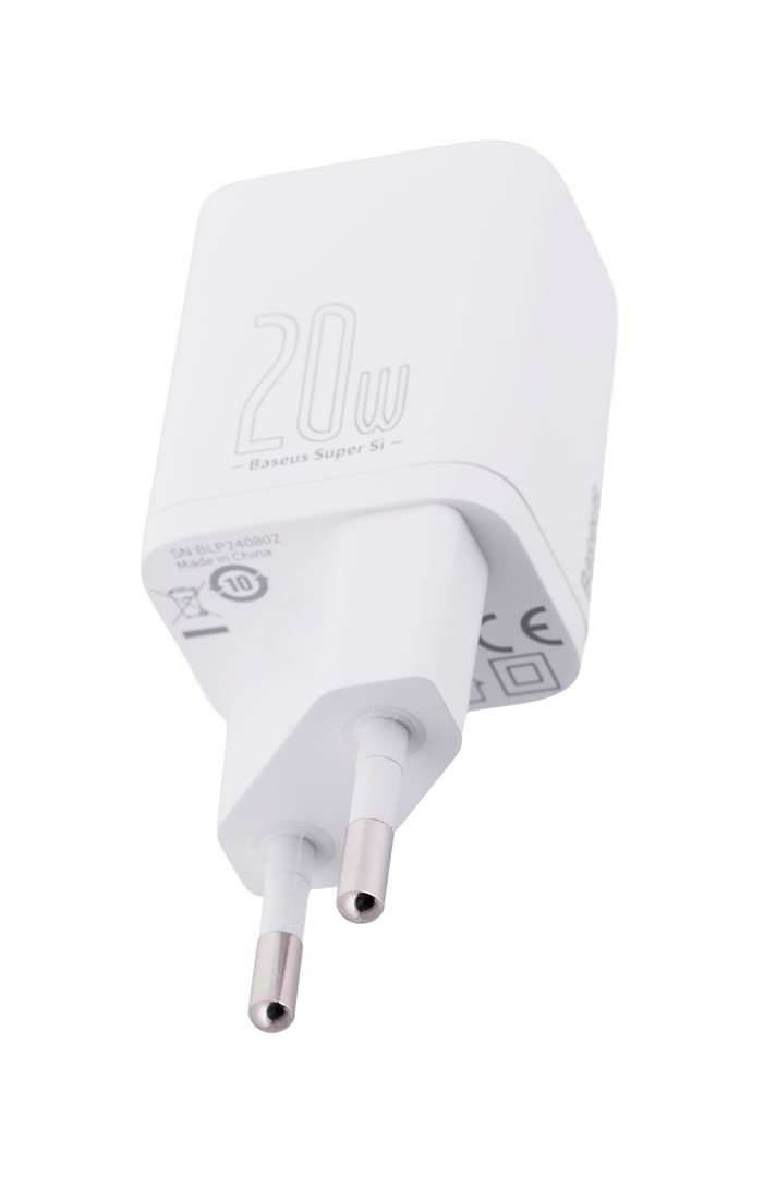 Baseus Super Si Smartphone White AC Fast charging Indoor