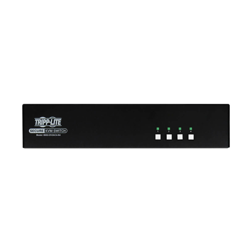 Tripp Lite B002-DV2AC4-N4 Secure KVM Switch, 4-Port, Dual Head, DVI to DVI, NIAP PP4.0, Audio, CAC, TAA