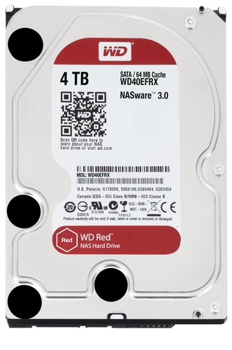 Western Digital Red internal hard drive 4 TB 5400 RPM 64 MB 3.5" Serial ATA III