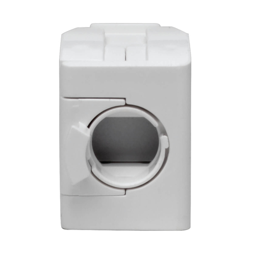 Tripp Lite N238-001-GY-TF Keystone Jack Cat6/Cat5e, RJ45, Shuttered, Dust Cap - Toolless, PoE/PoE+ Compliant, White, TAA