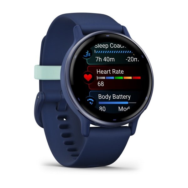 Garmin Vivoactive 5 3.05 cm (1.2") AMOLED Digital 390 x 390 pixels Touchscreen Blue Wi-Fi GPS (satellite)