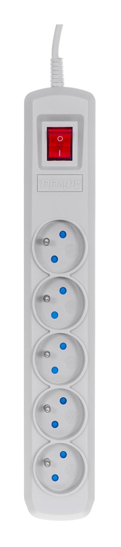 Activejet grey power strip with cord ACJ COMBO 5G/5M/BEZP. AUT/S