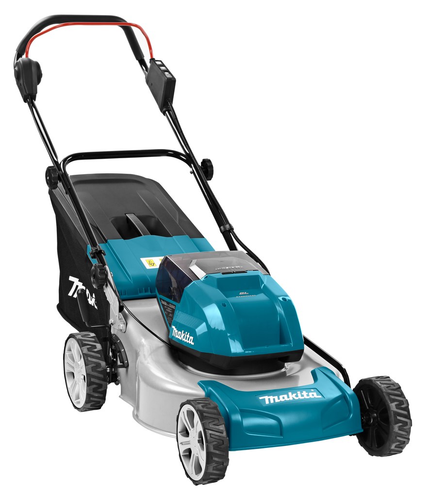 Makita DLM460PT2 lawn mower Walk behind lawn mower Battery Black  Blue  Grey