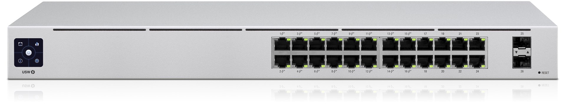 Ubiquiti UniFi 24-Port PoE Managed L2/L3 Gigabit Ethernet (10/100/1000) Power over Ethernet (PoE) 1U Silver