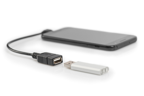 Digitus USB Adapter / Converter, OTG, micro B/M - A/F, 0.15m