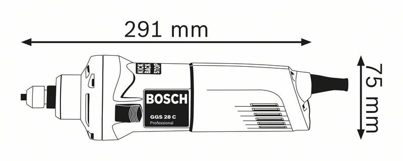 Bosch 0 601 220 000 die/straight grinder 28000 RPM 650 W
