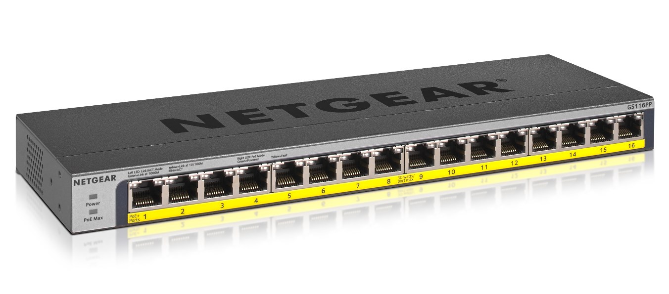 NETGEAR GS116PP Unma...