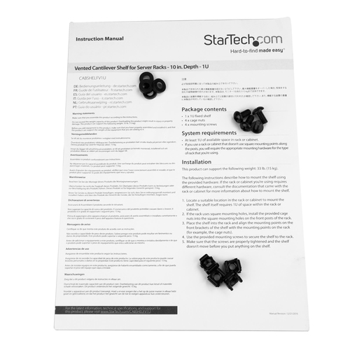 CABSHELFV1U - Accessories by StarTech.com