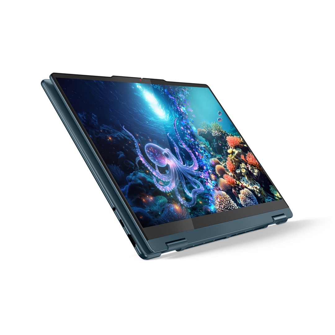 Lenovo Yoga 7 2-in-1 14AKP10 Copilot+ PC AMD Ryzen AI 5 340 Hybrid (2-in-1) 35.6 cm (14") Touchscreen WUXGA 16 GB LPDDR5x-SDRAM 512 GB SSD Wi-Fi 7 (802.11be) Windows 11 Home Teal
