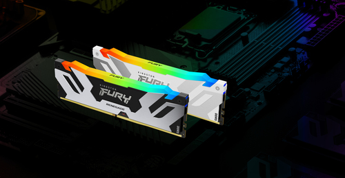 Kingston Technology FURY 16GB 6400MT/s DDR5 CL32 DIMM Renegade RGB White XMP