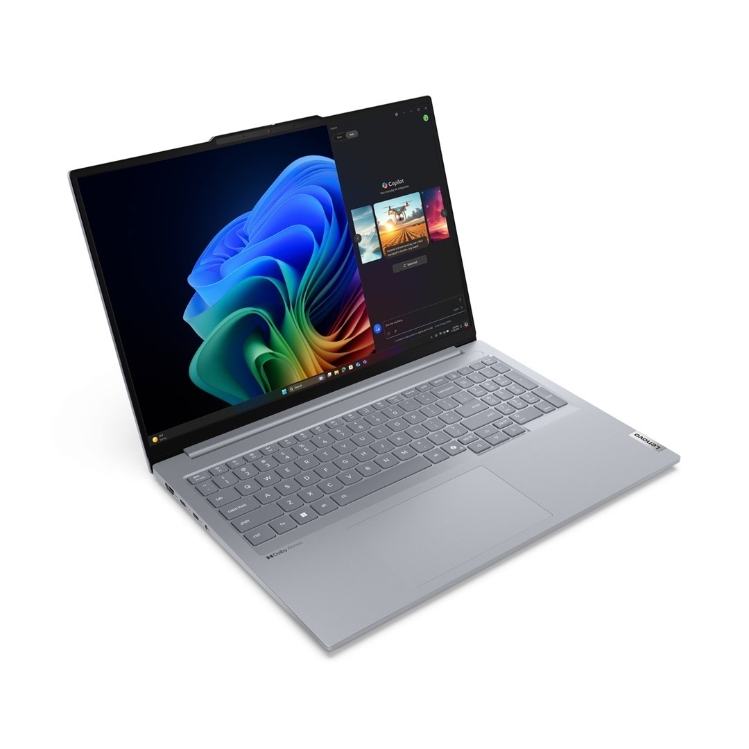 Lenovo ThinkBook 16 G7 QOY Copilot+ PC Qualcomm Snapdragon X1P-42-100 Laptop 40.6 cm (16") WUXGA 32 GB LPDDR5x-SDRAM 512 GB SSD Wi-Fi 7 (802.11be) Windows 11 Pro Grey