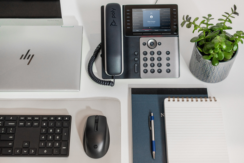 Poly Edge E550 IP Phone and PoE-enabled