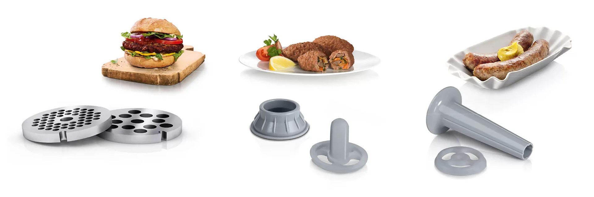 Bosch MFW2520W mincer 1500 W Stainless steel, White