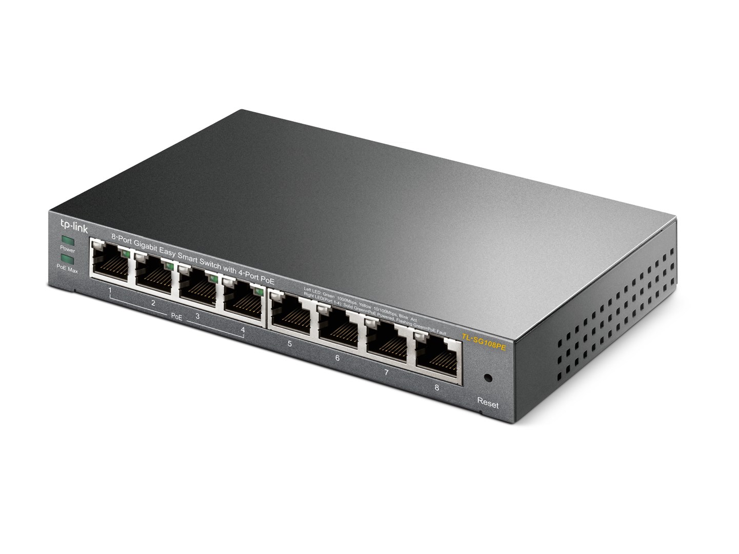 TP-Link TL-SG108PE network switch Managed L2 Gigabit Ethernet (10/100/1000) Power over Ethernet (PoE) Black