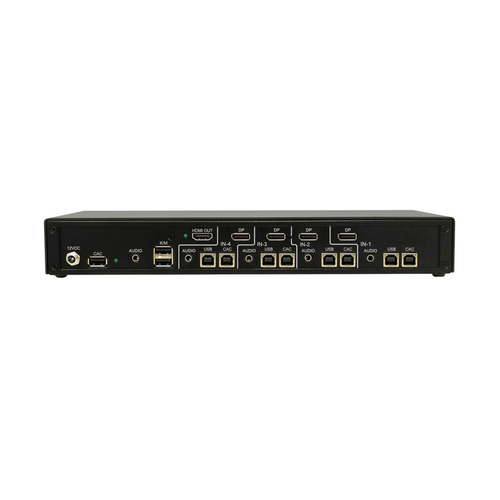 Tripp Lite B002-HD1AC4-N4 Secure KVM Switch, 4-Port, Single Head, DP to HDMI (x4), 4K, NIAP PP4.0, Audio, CAC, TAA