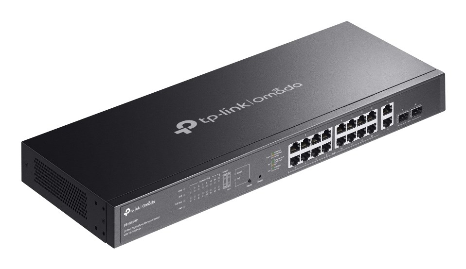 TP-Link Omada ES220GMP network switch Managed L2 Gigabit Ethernet (10/100/1000) Power over Ethernet (PoE) Black