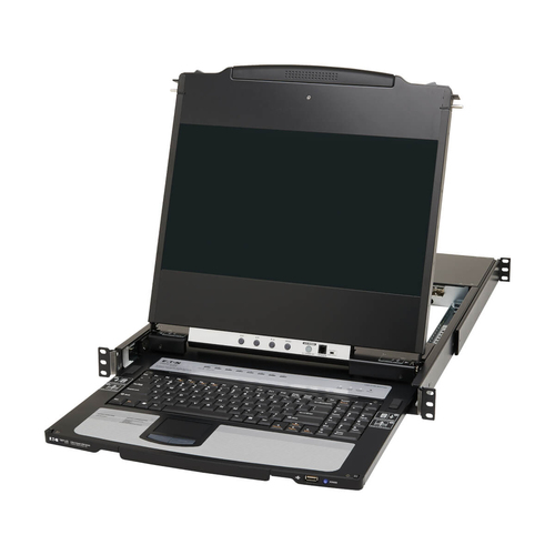 Tripp Lite B030-DP08-17D 8-Port NetDirector DisplayPort KVM Switch Console with 17 in. LCD, Dual Rail, 1U Rack-Mount