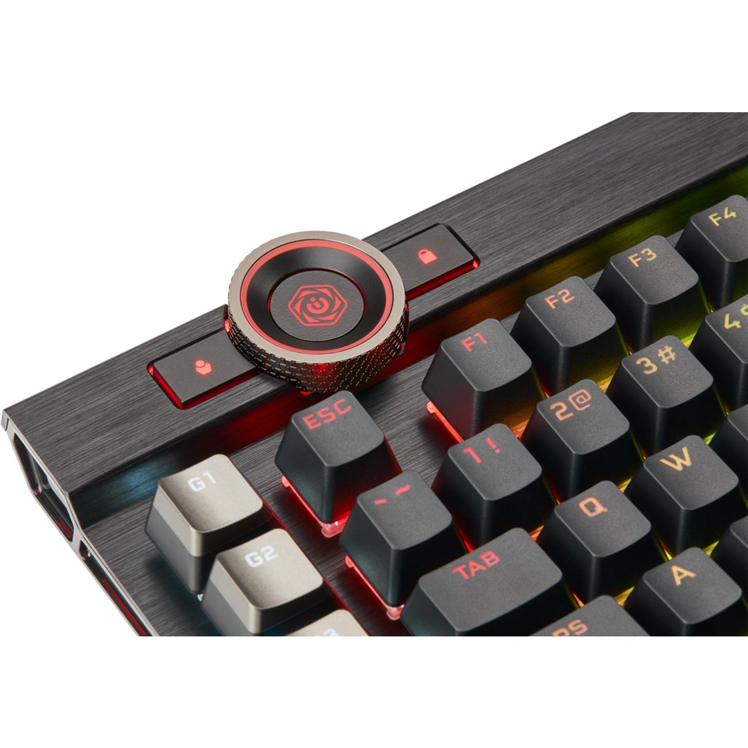 Corsair K100 RGB Optical-Mechanical Gaming keyboard USB QWERTZ German Black